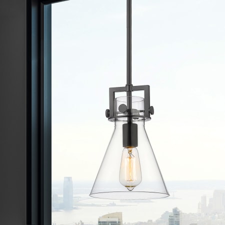 A large image of the Innovations Lighting 411-1SS-11-8 Newton Cone Pendant Alternate Image