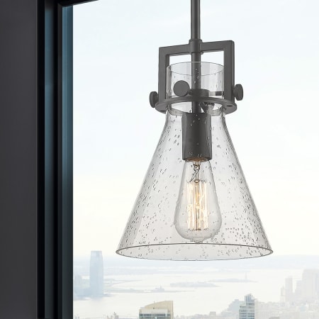 A large image of the Innovations Lighting 411-1SS-11-8 Newton Cone Pendant Alternate Image