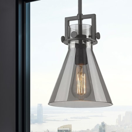 A large image of the Innovations Lighting 411-1SS-11-8 Newton Cone Pendant Alternate Image