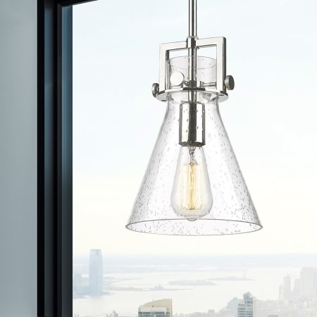 A large image of the Innovations Lighting 411-1SS-11-8 Newton Cone Pendant Alternate Image