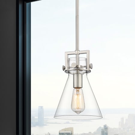 A large image of the Innovations Lighting 411-1SS-11-8 Newton Cone Pendant Alternate Image