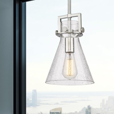 A large image of the Innovations Lighting 411-1SS-11-8 Newton Cone Pendant Alternate Image