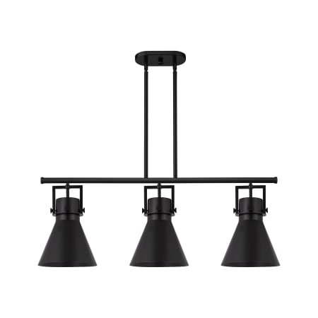 A large image of the Innovations Lighting 411-3I-13-42 Newton Cone Pendant Alternate Image