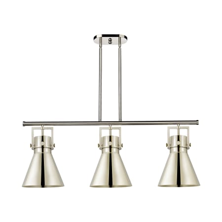 A large image of the Innovations Lighting 411-3I-13-42 Newton Cone Pendant Alternate Image