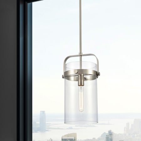 A large image of the Innovations Lighting 413-1SM-17-9 Pilaster Pendant Alternate Image