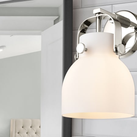 A large image of the Innovations Lighting 423-1W-10-7 Pilaster II Bell Sconce Alternate Image