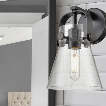 A large image of the Innovations Lighting 423-1W-10-7 Pilaster II Cone Sconce Alternate Image