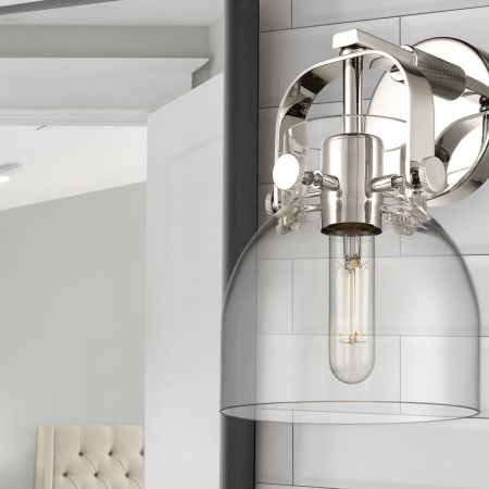 A large image of the Innovations Lighting 423-1W-5-7 Pilaster II Bell Sconce Alternate Image