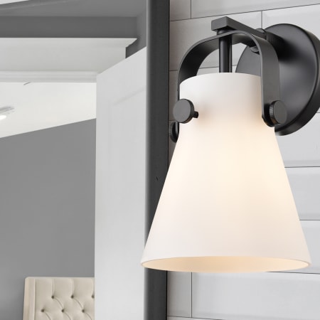 A large image of the Innovations Lighting 423-1W-5-7 Pilaster II Cone Sconce Alternate Image