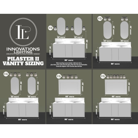 A large image of the Innovations Lighting 423-6W-10-46 Pilaster II Bell Vanity Alternate Image