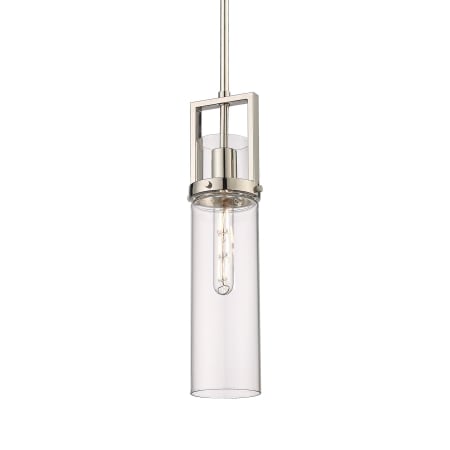 A large image of the Innovations Lighting 426-1S-18-5 Utopia Pendant Polished Nickel / Clear