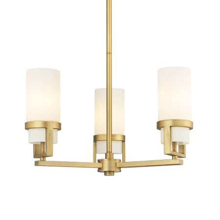 A large image of the Innovations Lighting 426-3CR-12-22 Utopia Pendant Brushed Brass / Matte White