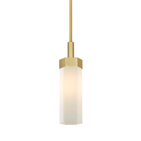 A large image of the Innovations Lighting 427-1S-18-5 Claverack Pendant Brushed Brass / Matte White