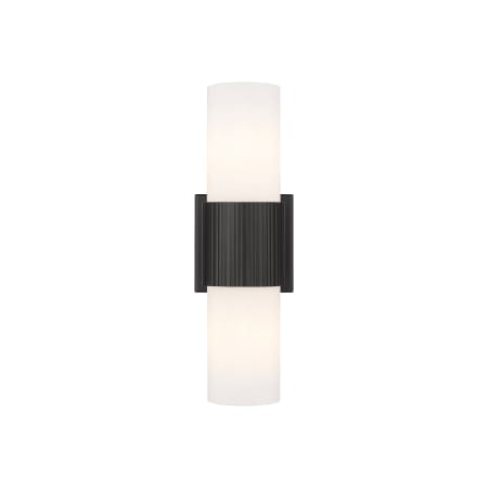 A large image of the Innovations Lighting 428-2WL-15-4 Bolivar Vanity Matte Black / Matte White