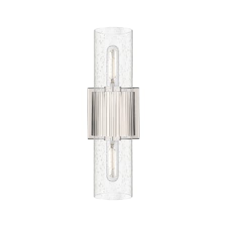 A large image of the Innovations Lighting 428-2WL-15-4 Bolivar Vanity Polished Nickel / Seedy