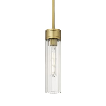 A large image of the Innovations Lighting 429-1S-13-3 Empire Pendant Brushed Brass / Clear