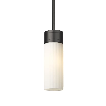 A large image of the Innovations Lighting 429-1S-10-3 Empire Pendant Matte Black / Matte White