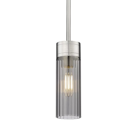 A large image of the Innovations Lighting 429-1S-10-3 Empire Pendant Satin Nickel / Plated Smoke