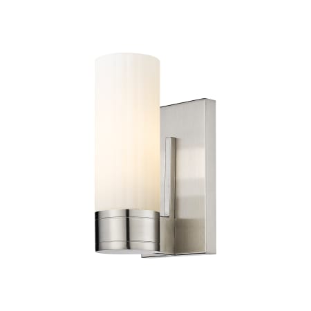A large image of the Innovations Lighting 429-1W-10-3 Empire Sconce Satin Nickel / Matte White