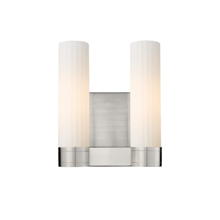 A large image of the Innovations Lighting 429-2W-13-11 Empire Sconce Satin Nickel / Matte White