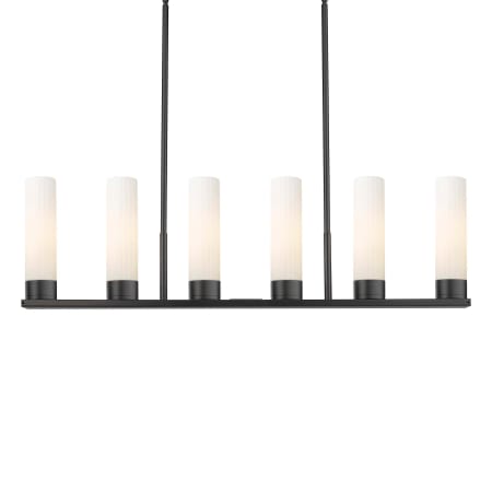 A large image of the Innovations Lighting 429-6I-11-45 Empire Linear Matte Black / Matte White