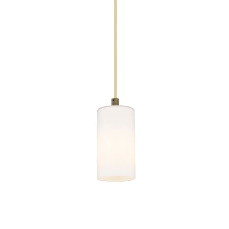 A large image of the Innovations Lighting 434-1P-9-4 Crown Point Pendant Brushed Brass / Matte White