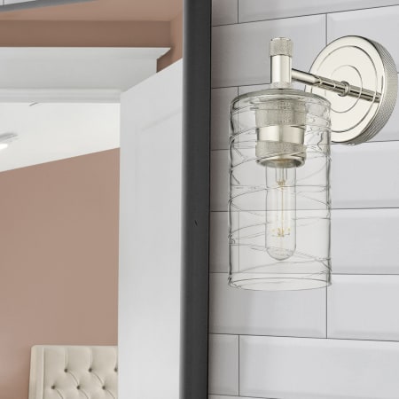 A large image of the Innovations Lighting 434-1W-7-4 Crown Point Sconce Alternate Image