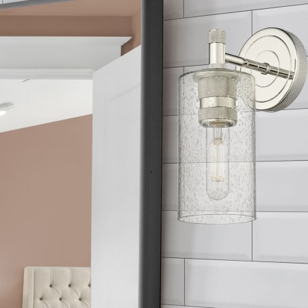 A large image of the Innovations Lighting 434-1W-7-4 Crown Point Sconce Alternate Image