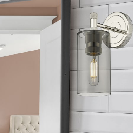 A large image of the Innovations Lighting 434-1W-7-4 Crown Point Sconce Alternate Image