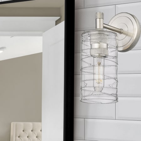 A large image of the Innovations Lighting 434-1W-7-4 Crown Point Sconce Alternate Image