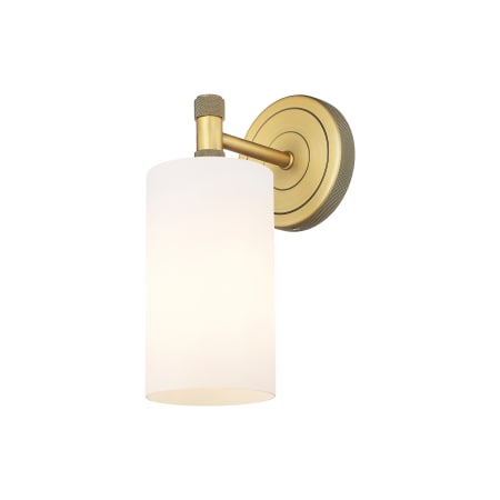 A large image of the Innovations Lighting 434-1W-5-4 Crown Point Sconce Brushed Brass