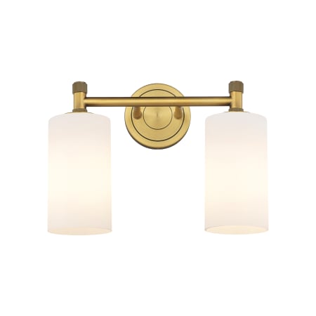 A large image of the Innovations Lighting 434-2W-11-14 Crown Point Vanity Brushed Brass