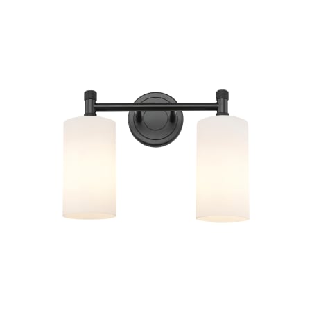 A large image of the Innovations Lighting 434-2W-11-14 Crown Point Vanity Matte Black