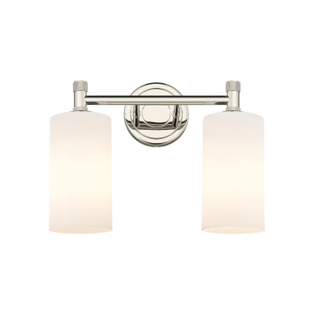 A large image of the Innovations Lighting 434-2W-11-14 Crown Point Vanity Polished Nickel