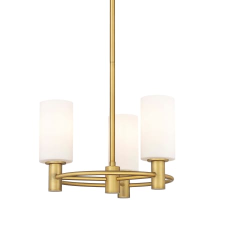 A large image of the Innovations Lighting 434-3CR-11-18 Crown Point Pendant Brushed Brass