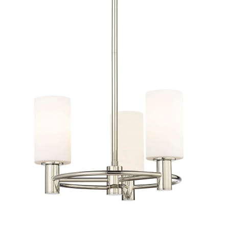 A large image of the Innovations Lighting 434-3CR-11-18 Crown Point Pendant Polished Nickel
