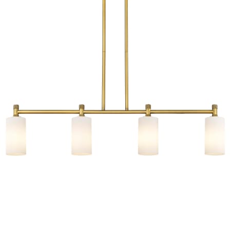 A large image of the Innovations Lighting 434-4I-10-44 Crown Point Linear Brushed Brass