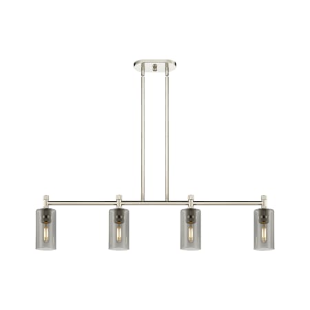 A large image of the Innovations Lighting 434-4I-10-44 Crown Point Linear Polished Nickel / Plated Smoke