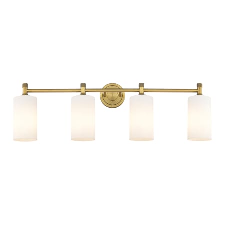 A large image of the Innovations Lighting 434-4W-11-34 Crown Point Vanity Brushed Brass