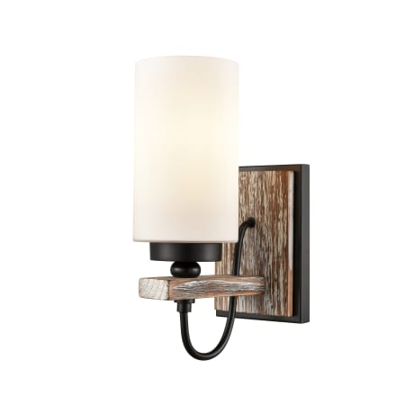 A large image of the Innovations Lighting 442-1W-11-5 Paladin Sconce Matte Black / White