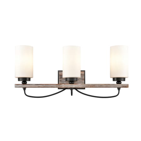 A large image of the Innovations Lighting 442-3W-11-24 Paladin Vanity Matte Black / White