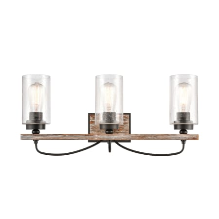 A large image of the Innovations Lighting 442-3W-11-24 Paladin Vanity Matte Black / Seedy