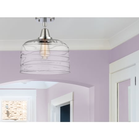 A large image of the Innovations Lighting 447-1C-13-12-L Bell Semi-Flush Alternate Image