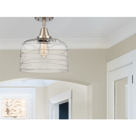 A large image of the Innovations Lighting 447-1C-13-12-L Bell Semi-Flush Alternate Image