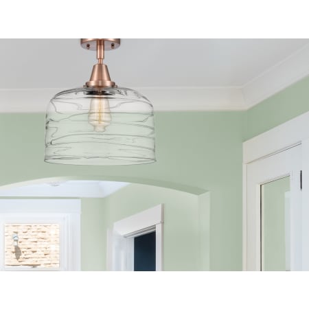 A large image of the Innovations Lighting 447-1C-13-12-L Bell Semi-Flush Alternate Image