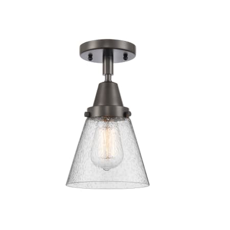 A large image of the Innovations Lighting 447-1C-10-6 Cone Semi-Flush Oil Rubbed Bronze / Seedy