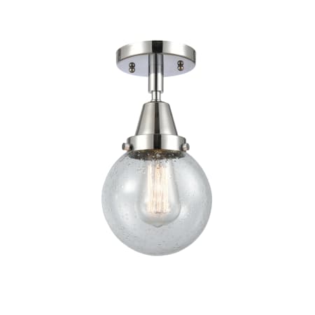 A large image of the Innovations Lighting 447-1C-11-6 Beacon Semi-Flush Polished Chrome / Seedy
