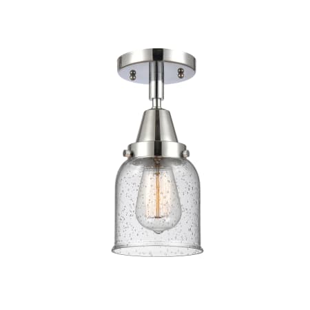 A large image of the Innovations Lighting 447-1C-10-5 Bell Semi-Flush Polished Chrome / Seedy