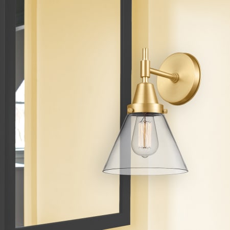 A large image of the Innovations Lighting 447-1W-11-8 Cone Sconce Alternate Image