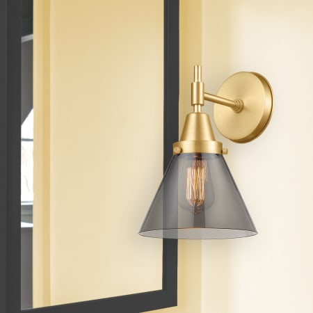 A large image of the Innovations Lighting 447-1W-12-8 Cone Sconce Alternate Image